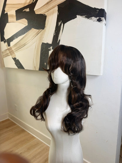 Vegas Fringe/Bangs Wig 24" Premium Indian Raw Human Hair