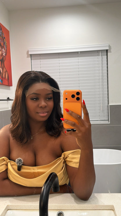 A.Tina Wig 12" Premium Human Hair Wig