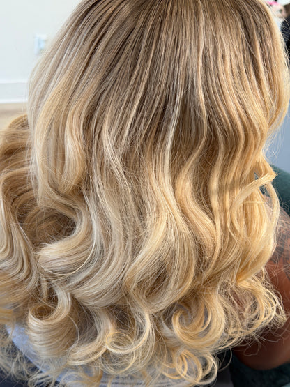 Ella Blonde 22" Premium Human Hair Wig