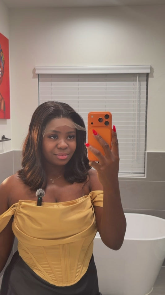 A.Tina Wig 12" Premium Human Hair Wig